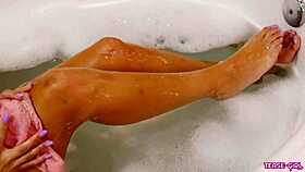 super hot college student in the bath interview