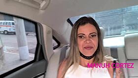 Manuh Cortez gives a hot blowjob to the Uber driver!