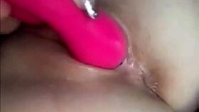 blonde teen plays with rose vibrator, big ass cum tease