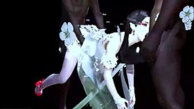 Two monster cocks intensely fuck big boobs chick in 3D hentai.