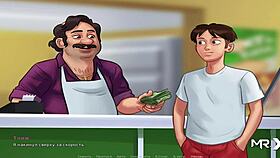 Mature gets creampied in pussy in Summertime Saga episode 2-13!