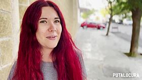 Putalocura - Torbe Catches Adorable Spanish Redhead Lilly Brans. She Rides and SWALLOWS in Hot Action.