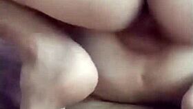 Amateur wife gets deep bareback fuck from friend's big cock