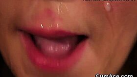 Can this flirty idol handle blowbang bukkake, sucking every cumshot on her face?