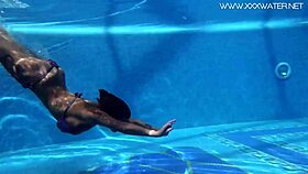 yo, canadian milf heidi van horny is just too hot by the pool