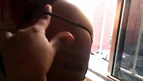 i couldn't resist that hot brunette flashing, so i ate her pussy good