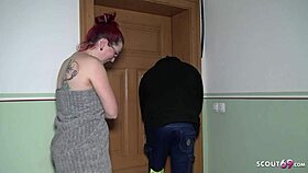 Horny German neighbor gets banged by young stud as thanks