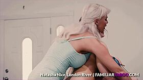 British housewife seduces cleaning lady for a steamy threesome