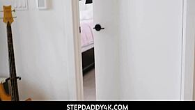 Horny blonde stepdaughter seduces stepdaddy on Thanksgiving with hot oral action