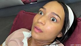 Stepsister rides me cowgirl style to lose virginity until older stepsister joins