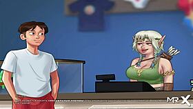 mature woman practices yoga in summertimesaga episode 1 24