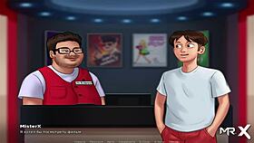 Mature gets creampied in pussy in Summertime Saga episode 2-13!