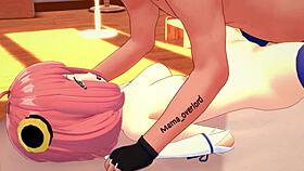 Anya comes back wet from the pool, she's so hot and craving a huge cock in this adult version!