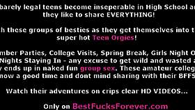 yo, check these slutty teen 18+ bffs flashing in public and banging in hotel