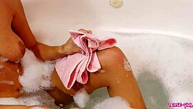super hot college student in the bath interview