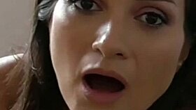 pov of sexy striptease turning into wet blowjob and fuck for italian lover