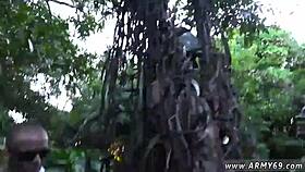 Straight black men with big cocks turn to anal gay sex in this photo