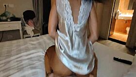 Slutty Wife Sneaks Cock from Friend in Hotel!