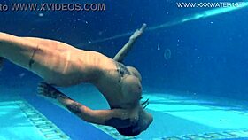 yo, canadian milf heidi van horny is just too hot by the pool