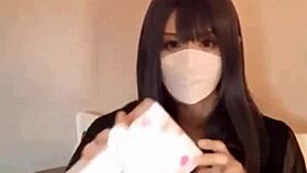 Individual Shoot of Man's Daughter Masturbating in Hotel with Cute Asian Ass