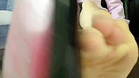 Chinese teen shows off perfect legs in hot fetish display