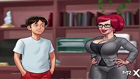 summertimesaga e2 62 - redhead babe gets her tight pussy drilled in hot anime action