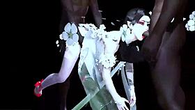 Two monster cocks intensely fuck big boobs chick in 3D hentai.