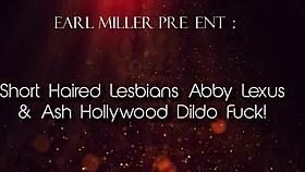 Lesbians with short hair Abby and Lexus in erotic action