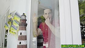 Hey, stepbrother caught by his stepsister sniffing her bikinis