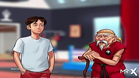 mature woman practices yoga in summertimesaga episode 1 24