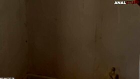 wild ass stretching session on the balcony with a twink and kinky toys