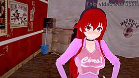 Eris intensely sucks cock at the gym in this hentai anime movie