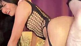 Close up and personal doggy style sex in sexy lingerie