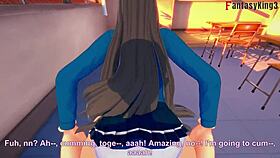 in shinmai maou ntr testament 2, the bully borning part1 unfolds in a full 3d anime fantasy hentai movie