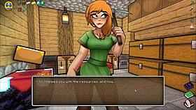 hornycraft parody hentai game pornplay ep 43 steve is fucking a sexy watermelon