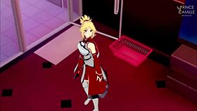 Mordred from Fate Apocrypha masturbating you and letting you cum inside 😏