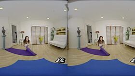 hot yoga girl rides my big dick in vr