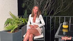 Hey Vittoria, you irresistible French milf, ready to show those big curves? Part 1.