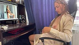 Masturbating hard to my own explicit porn video