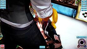 hentai chick gives blowjob in doggystyle and missionary