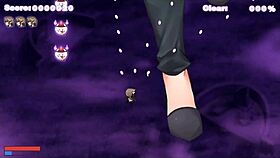 Get to work, succubus chan, in hentai game undressing giant waifu