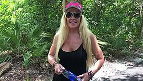 I masturbate my pussy outdoors in the park with Kelley Cabbana