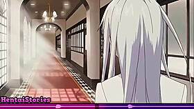 horny teen gets her pussy stuffed with a huge cock in anime game play