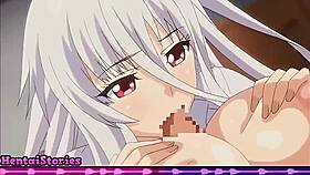 horny teen gets her pussy stuffed with a huge cock in anime game play