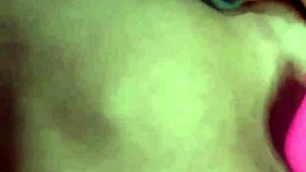 Massive squirt all over camera with remote vibrator and dildo in tight pussy