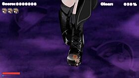 Get to work, succubus chan, in hentai game undressing giant waifu