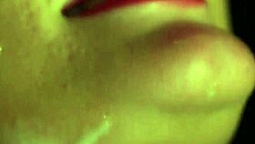 Frisky doll savors cumshot on her face