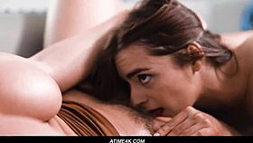 Teen skinny blonde gets seduced by her mature babysitter