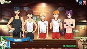 oh wow, natsumi gives a juicy blowjob in game friends camp episode 9 with russian voice