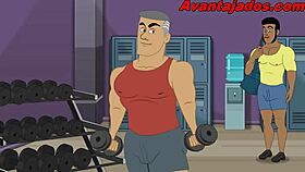 Cartoon Gay Gym Encounter